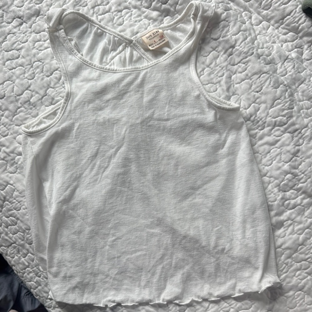 Zara kids White Tank Top
